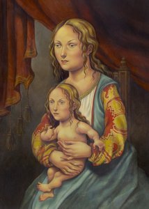 母と娘のように, 2005 (アクリル、イラストレーションボード) 作： Anita Kunz