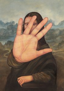 写真はご遠慮ください！、2022年（アクリル、イラストレーションボード） 作： Anita Kunz