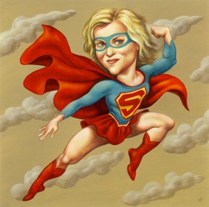 スーパーガール, 2005 （アクリル、イラストレーションボード） 作： Anita Kunz