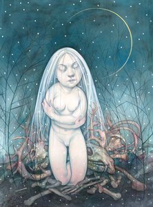 冬, 2013 （イラストレーションボード、アクリル絵の具） 作： Anita Kunz