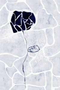 抽象的な青いバラ 作： 