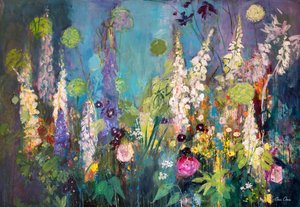 Darkening Garden、チェルシー、2019年（アクリル） 作： Ann Oram