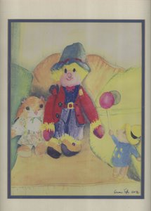 おばあちゃんタフィーのおもちゃ、1994（紙にトイレ）