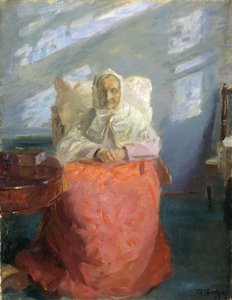 青い部屋にいるAneBrøndum夫人 作： Anna Ancher