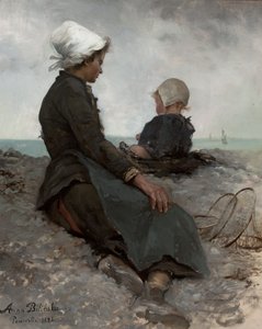 海辺にて