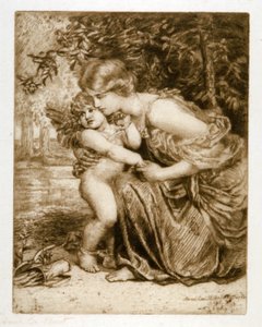 「キューピッド バウンド」、1908 年。 作： Anna Lea Merritt