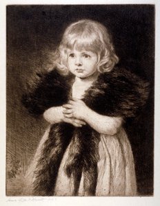 「ミス・ミルドレッド・カーター - 祖母のボア」、c1864-1930。 作： Anna Lea Merritt