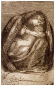 「母と子」、1911 作： Anna Lea Merritt