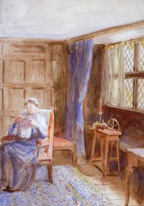 「手紙を読む女」、c1864-1930 作： Anna Lea Merritt