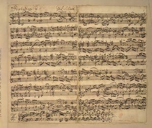 MS 35021、f.8r、ヘ長調前奏曲、Das Wohltemperierte Clavier、book 2、Johann Sebastian Bach を追加 作： Anna Magdalena Bach