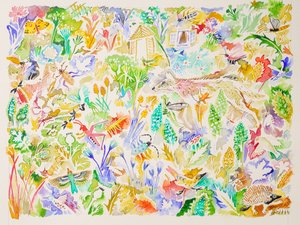 1 白鳥の歌、2023年（水彩画）