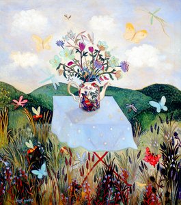 虫と蝶, 2003 （アクリル画）