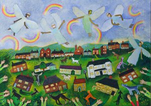 天使の拍手、2021年（絵画） 作： Anna Pugh