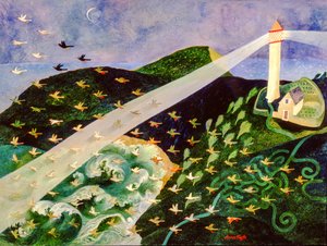 道を見つける、2004年（アクリル画） 作： 