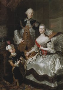 Pierre III Fiodorovitch, empereur de Russie et Catherine Alexeivna (Catherine II) - ピョートル・フィヨドロヴィッチ大公とカトリーヌ・アレクセイヴナ大公妃の肖像、リジウスカ、アンナ・ロジーナ（1713-1783）作。油彩・キャンバス 作： Anna Rosina Lisiewska