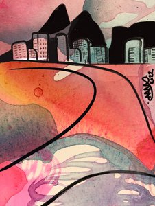 活気あふれる街並みの小道