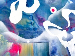 鮮やかな流動的な抽象画