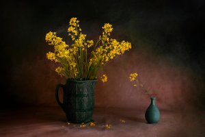 ムーディな黄色の花 作： Anna Wan