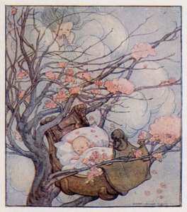 童謡。Hush-A-Bye, Baby, On The Tree Top（カラーリトグラフ 作： Anne (after) Anderson