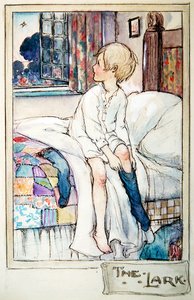 The Lark, c.1916 (紙にペンとインク、水彩と鉛筆) 作： Anne Anderson