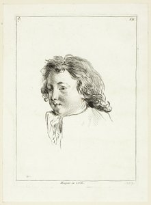 少年の頭（右を向く） 作： Anne Claude Philippe Caylus