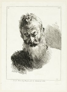 男性の頭部 作： Anne Claude Philippe Caylus