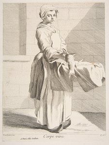 魚売り、1738年。