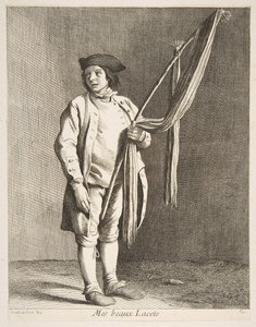 レース行商人、1738年。 作： Anne Claude Philippe de Caylus