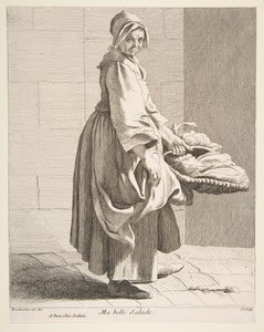 レタス売り手、1742。 作： Anne Claude Philippe de Caylus