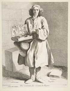 ナイフの行商人、はさみと櫛、1742年。 作： Anne Claude Philippe de Caylus