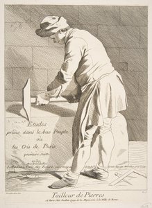 ストーンカッター、1737年。 作： Anne Claude Philippe de Caylus