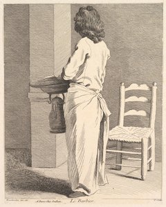 理髪師、1737。 作： Anne Claude Philippe de Caylus