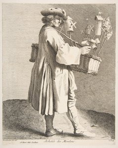 Whirligig Peddler、1742。 作： Anne Claude Philippe de Caylus