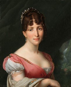 オランダの女王、オルテンス・ド・ボアルネの肖像 Hortense de Beauharnais (1783-1837)、オランダの女王、ルイ・ナポレオン王の妻の肖像 作： Anne Louis Girodet Trioson