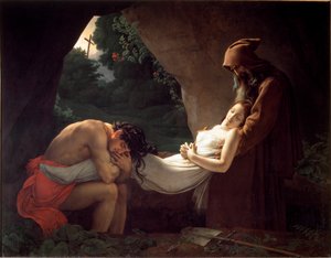 アタラの墓または葬式でのアタラ 作： Anne Louis Girodet de Roucy Trioson