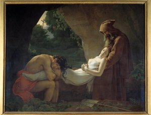 アタラの墓や葬儀へ。アンヌ・ルイ・ジロデ・ド・ルーシー・トリオソン（Anne-Louis Girodet de Roucy-Trioson）の絵 作： Anne Louis Girodet de Roucy Trioson
