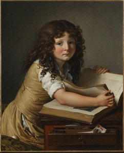 ブノワ・アニエス・トリオソンと本。 作： Anne Louis Girodet de Roucy Trioson