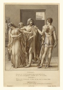 テセウスの抱擁を拒むフェードラ 作： Anne Louis Girodet de Roucy Trioson