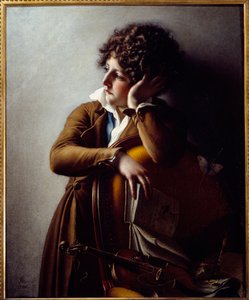 ブノワ・フランソワ・トリオソン博士の息子である若き日のロマンヴィル・トリオソンの肖像。絵画：アンヌ・ルイ・ジロデ・ド・ルーシー・トリオソン（Anne-Louis Girodet de Roucy Trioson 作： Anne Louis Girodet de Roucy Trioson