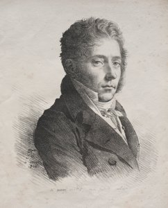 石版のエッセイのコレクション：M.クーパンドラクーペリの肖像、1816年。 作： Anne Louis Girodet de Roucy Trioson