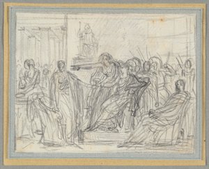 コルネイユの最後の行為からのシーン 作： Anne Louis Girodet de Roucy Trioson