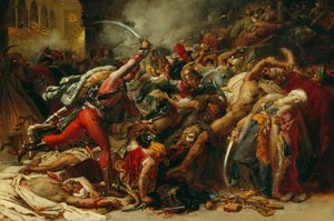 カイロの反乱のスケッチ 作： Anne Louis Girodet de Roussy Trioson