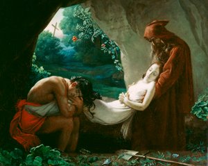 アタラの埋葬、1808年頃 作： Anne Louis after Girodet de Roucy Trioson