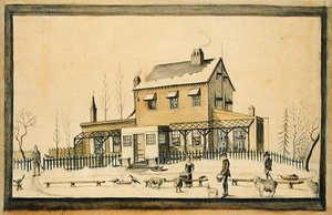 アンジェリカ、1814年の冬（紙に水彩、グラファイト） 作： Anne Marguerite Hyde de Neuville