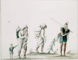 インディアン・ファミリー」1807年頃（水彩・紙）