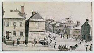 ウォーレンとグリニッジストリートの角、1809 作： Anne Marguerite Hyde de Neuville