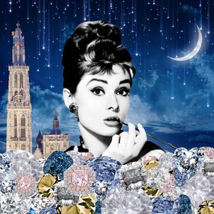 アントワープでの朝食, 2018, スクリーンプリント 作： Anne Storno