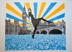 ロンドン・ストライド』2018年、スクリーンプリント 作： Anne Storno
