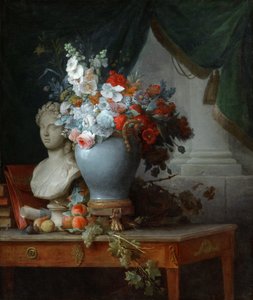 フローラの胸像と花瓶 作： Anne Vallayer-Coster