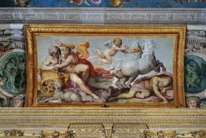 オーロラがケファルスを拉致し、ギャラリーの金庫室の詳細、1597-1604年 作： Annibale Carracci